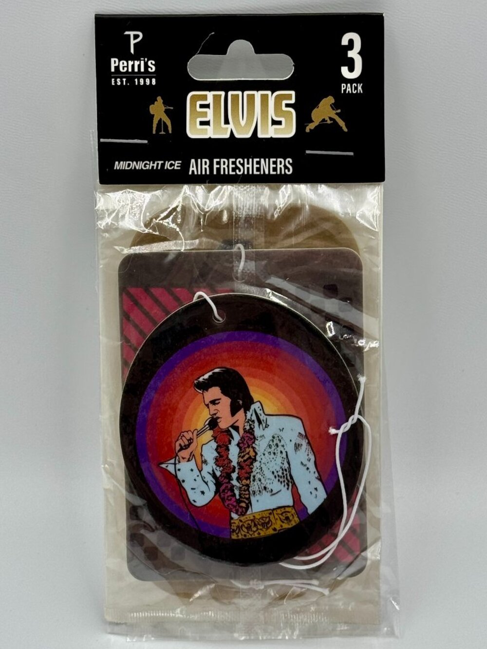 3 Elvis Presley Midnight Ice Scented Car Air Fresheners